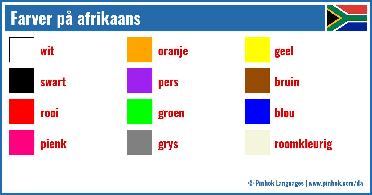 Farver på afrikaans