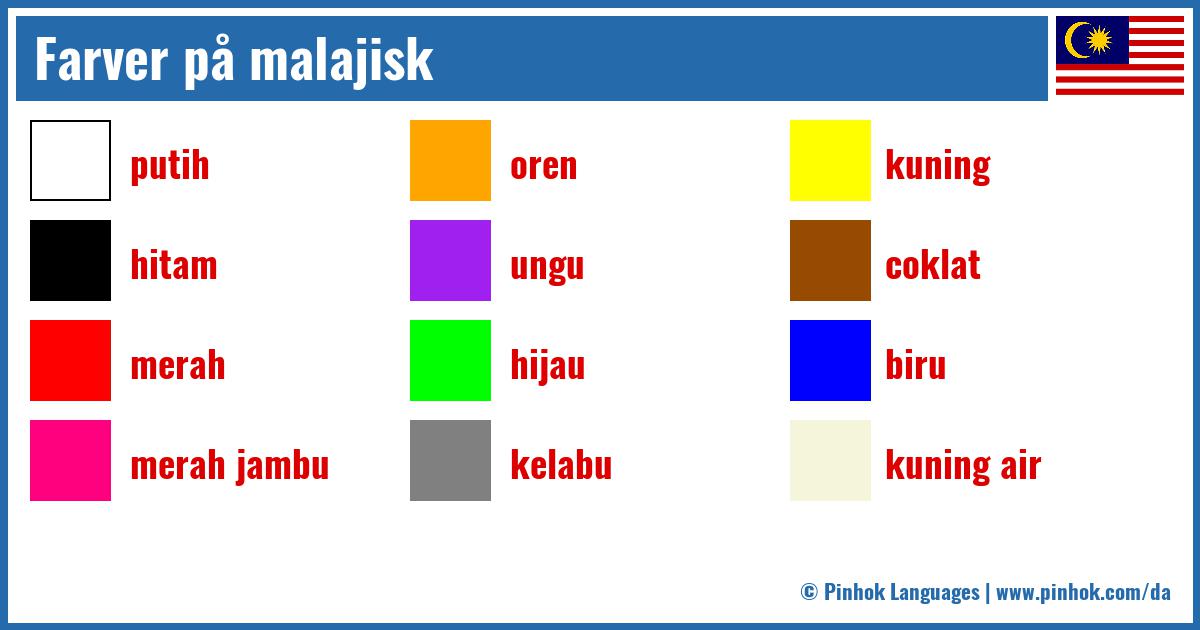 Farver på malajisk