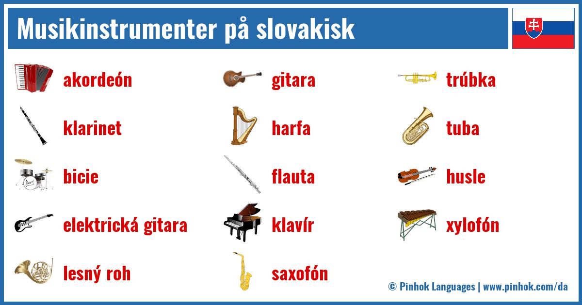 Musikinstrumenter på slovakisk