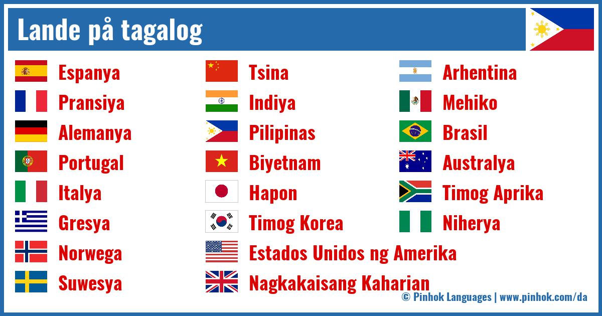 Lande på tagalog
