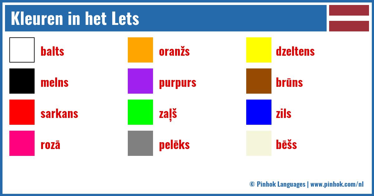 Kleuren in het Lets