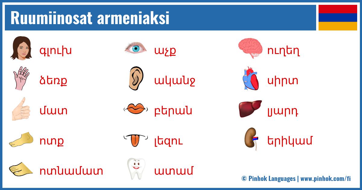 Ruumiinosat armeniaksi