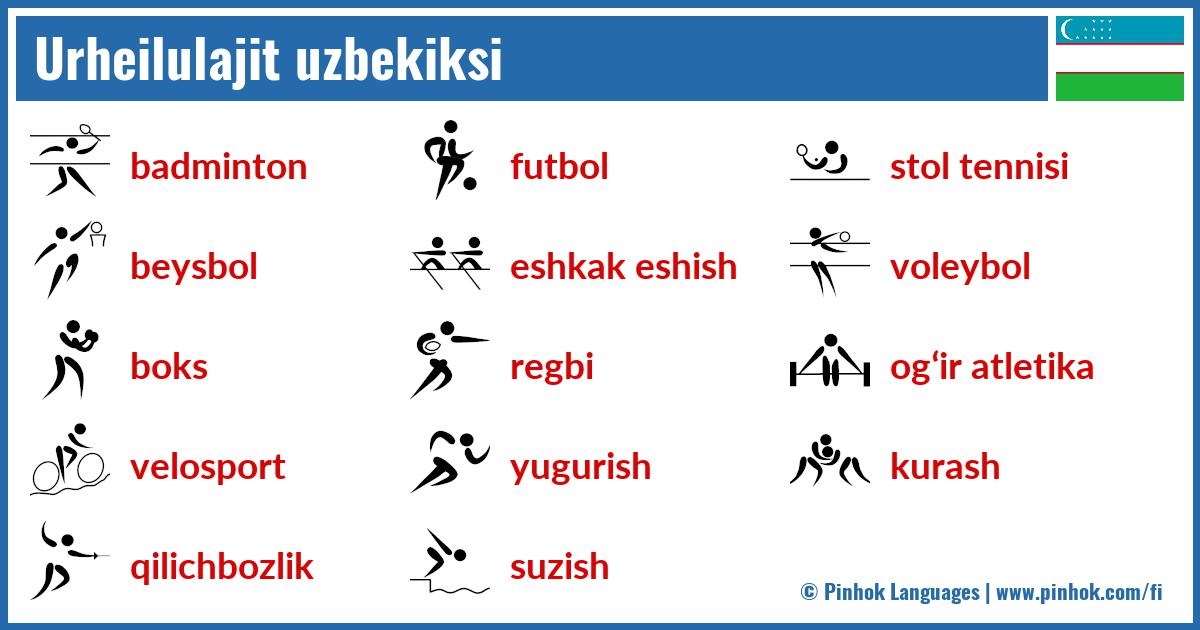 Urheilulajit uzbekiksi