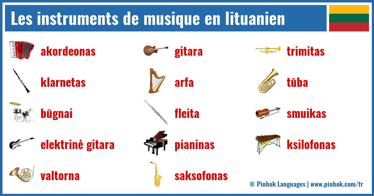 Les instruments de musique en lituanien