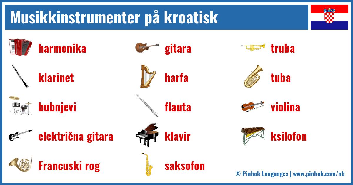 Musikkinstrumenter på kroatisk