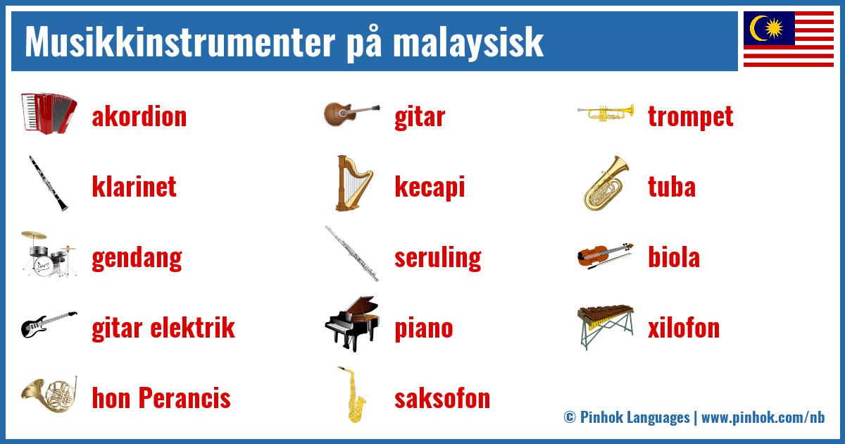 Musikkinstrumenter på malaysisk