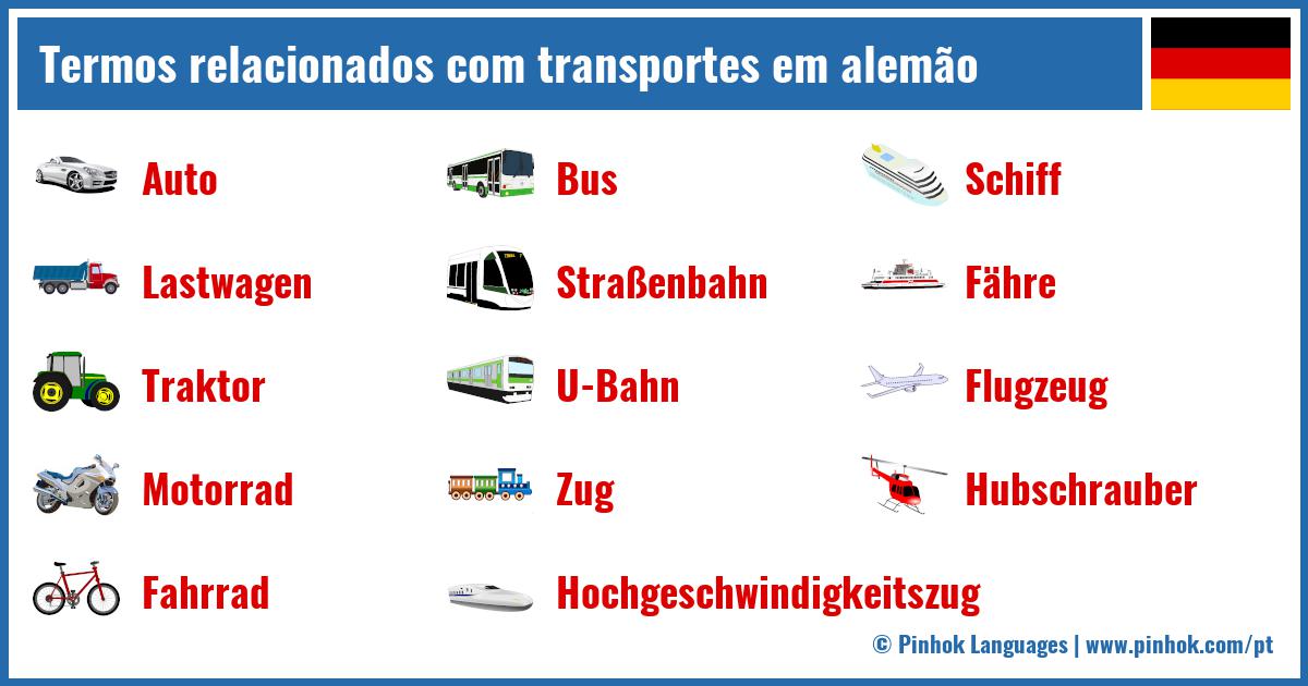 Termos relacionados com transportes em alemão