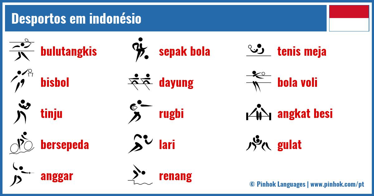 Desportos em indonésio