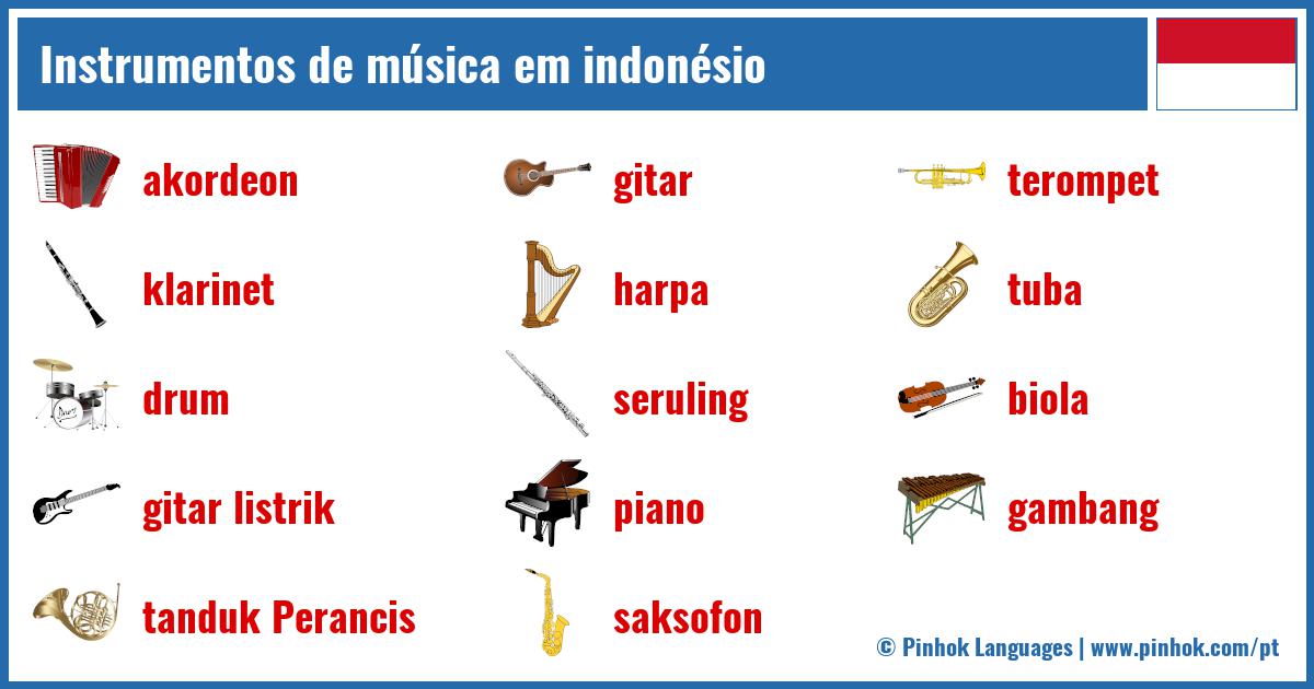 Instrumentos de música em indonésio