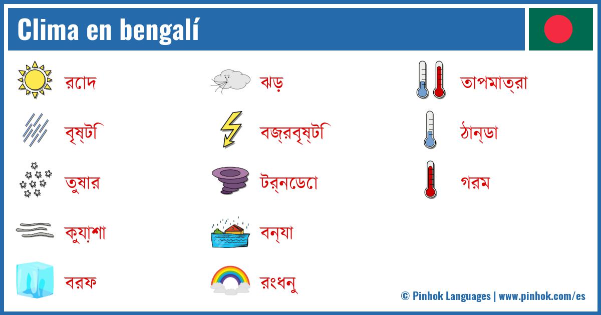 Clima en bengalí