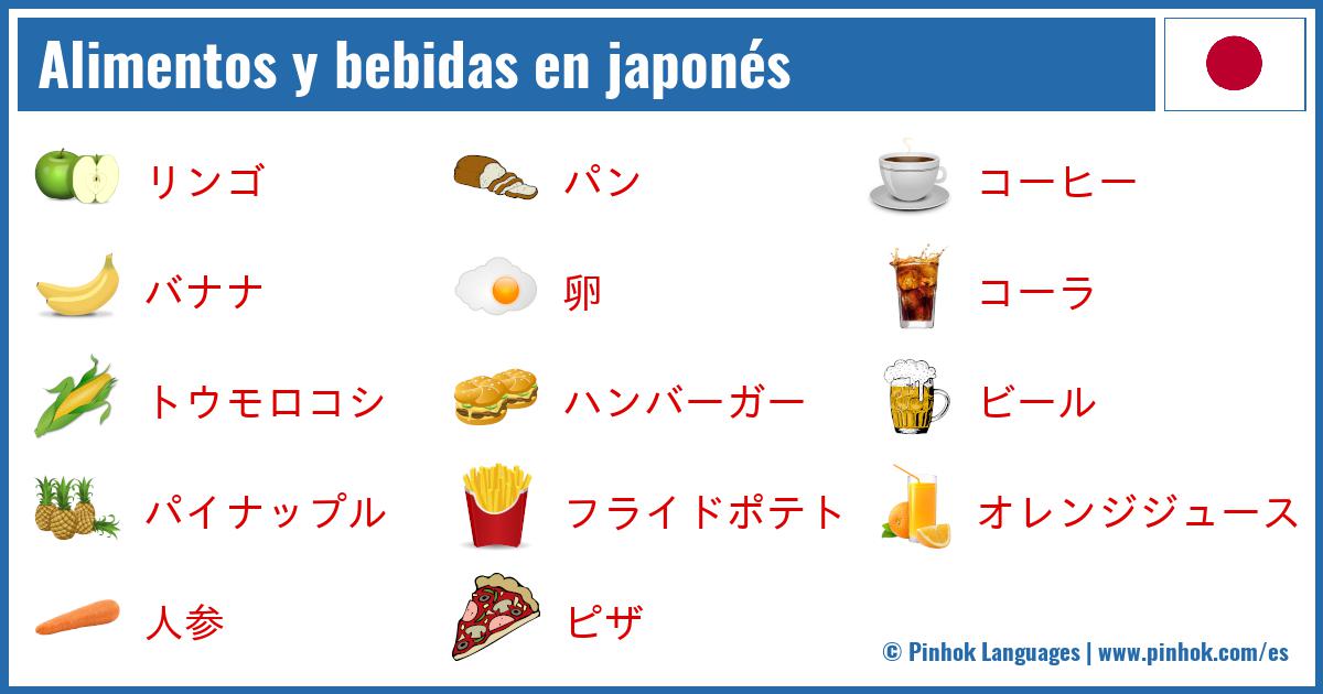 Alimentos y bebidas en japonés