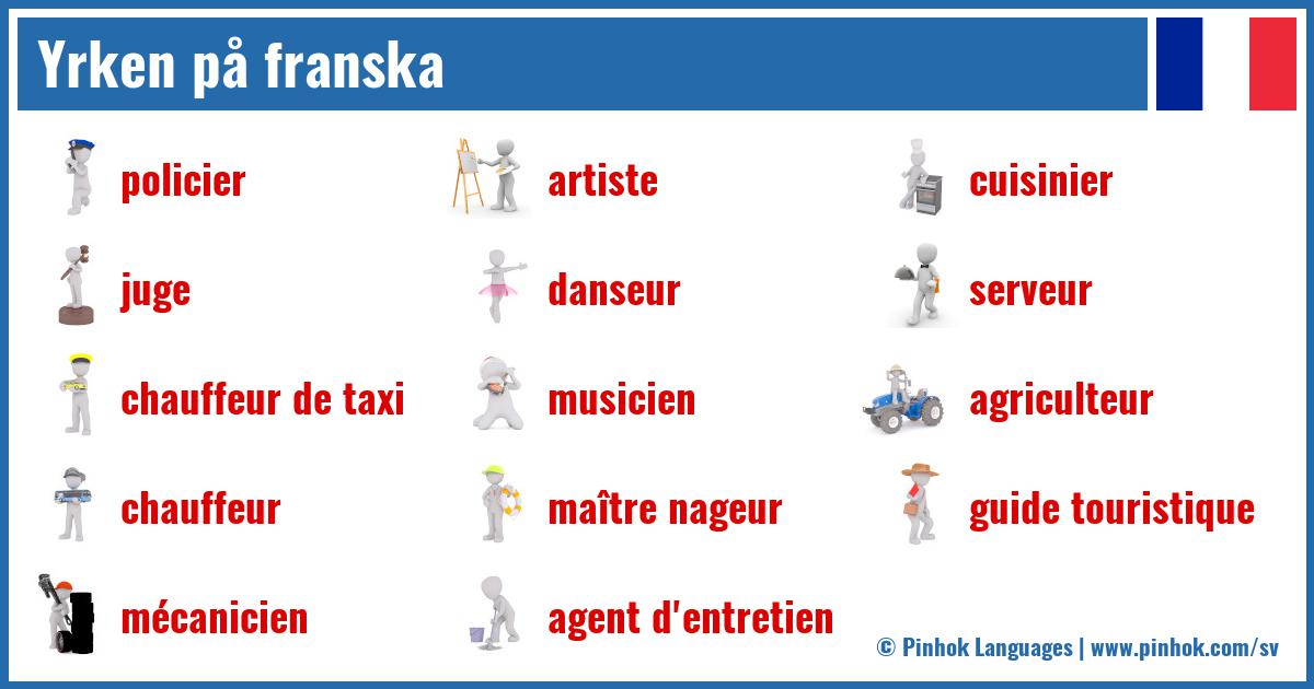 Yrken på franska