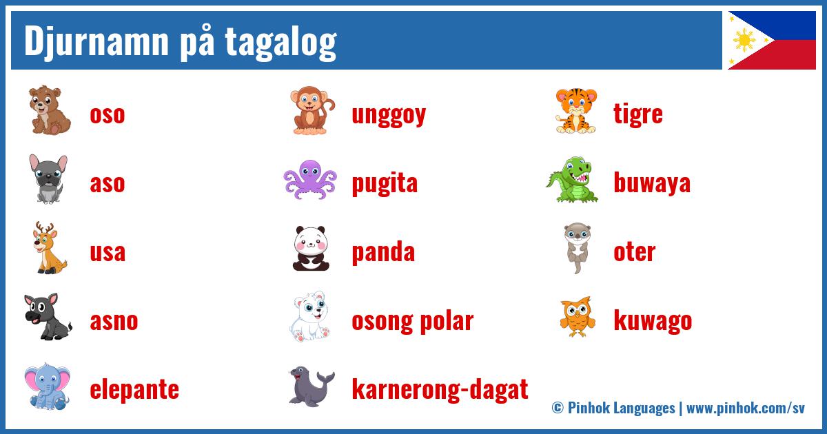 Djurnamn på tagalog